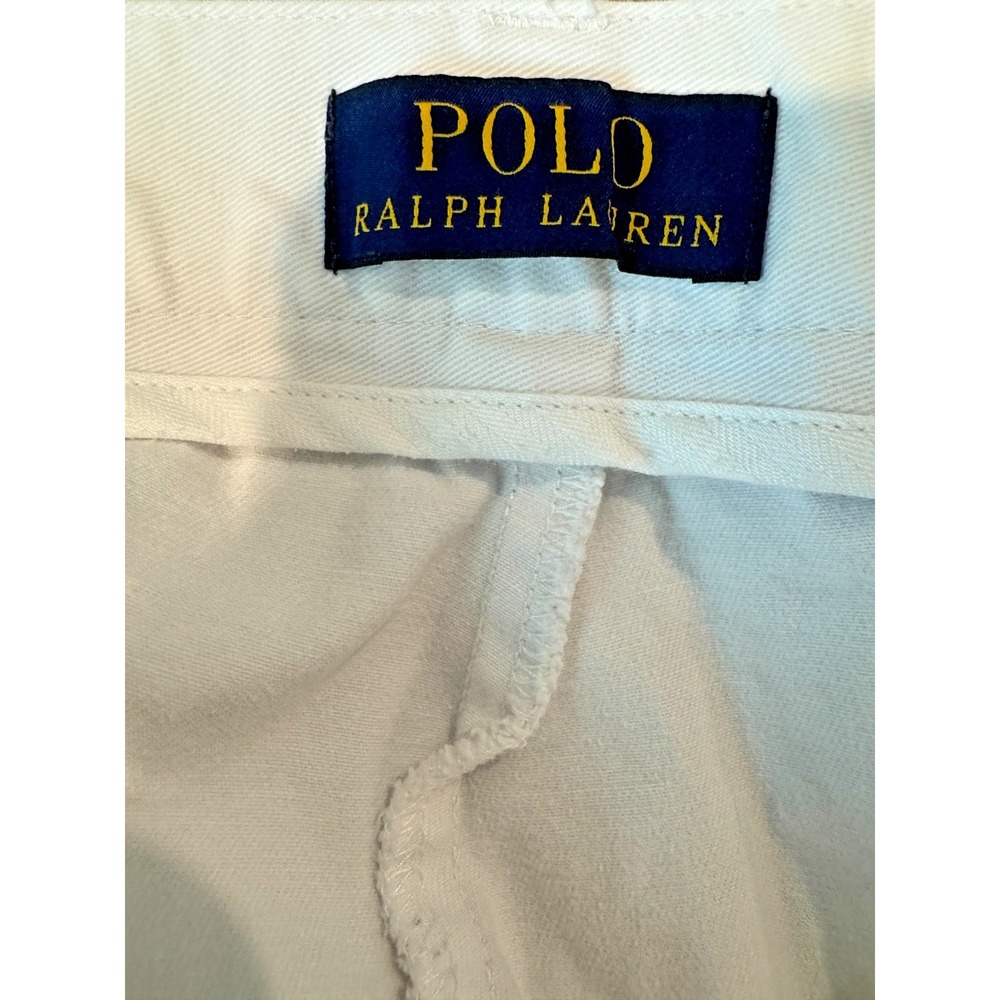 Polo Ralph Lauren Men's 42x9 Classic Cotton Chino Shorts White Preppy Summer - Picture 6 of 9